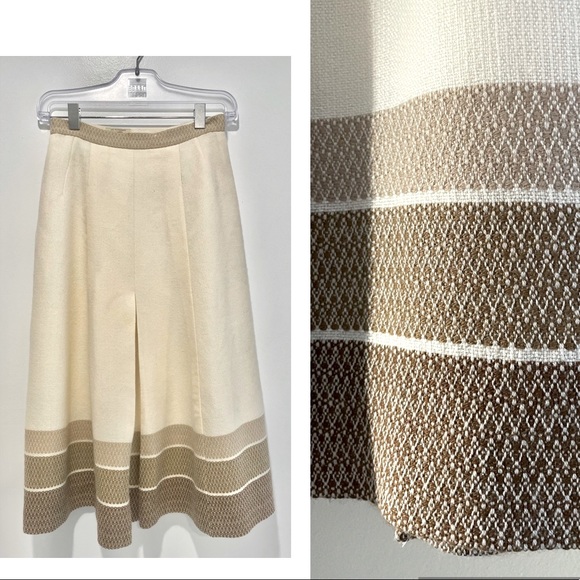 VINTAGE 60s 💯 hand woven 🧶wool Madawaska Weavers NB handcrafted A line skirt 6